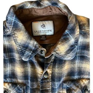 Legendary Whitetails Men's Navy and Tan Plaid Shirt